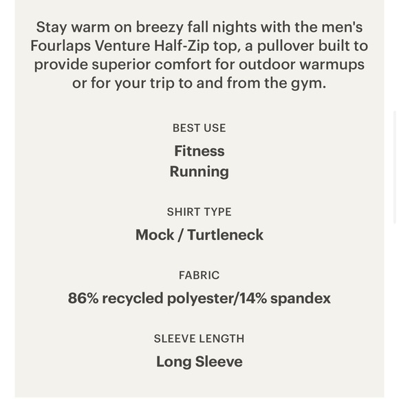 Fourlaps Venture Half-Zip Top - Men's Blue Size Small - Picture 4 of 14